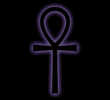 Ankh Black Purple Symbol Moving Animated Gif HD