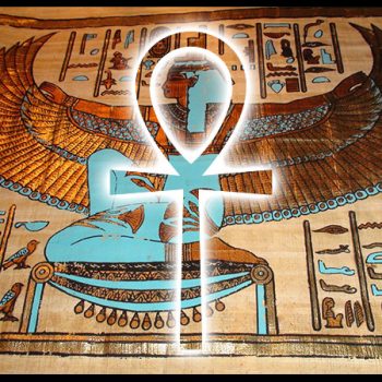 Ankh Symbol Egyptian Isis Winged Godess
