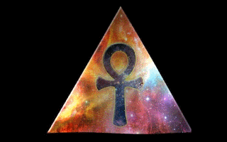 Ankh Triangle Colorful Moving Animated Gif HD