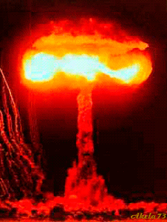 Atomic Mushroom Cloud Nuclear Explosion Love