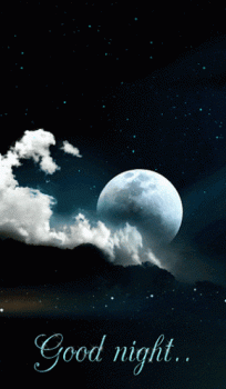 Beautiful Moon Night Sky Good Night Animated Gif