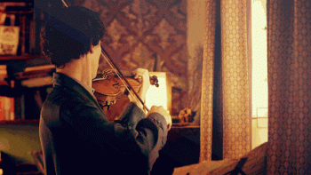 Benedict Cumberbatch Sherlock Playing Violin Gif Super