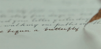 Calligraphy Pen Writing Book Words Close Up Inspiration Animated Gif