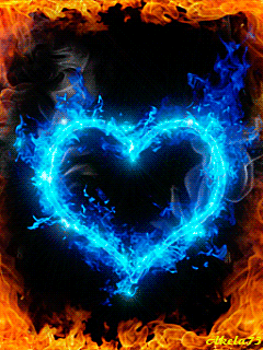 Colorful Burning Heart Animated Gif Nice