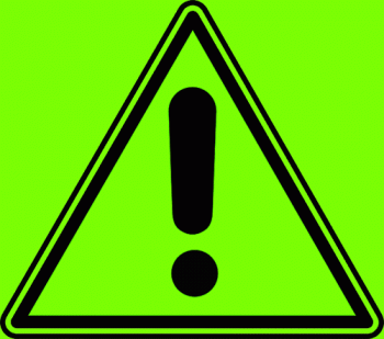 Exclamation Mark Blinking Green Caution Sign Animated Gif