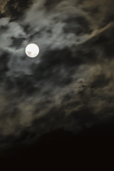 Full Moon Night Clouds Moving Animated Gif