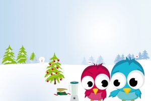 Funny Christmas Birds HD Wallpaper For Free