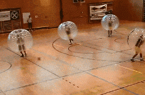 Funny Players In Balls Animated Gif