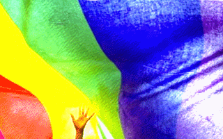 Gay Pride Flag Waving Hand Artistic Gif Picture Animation