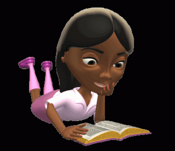 Girl Reading Book Animation Cool Image Animate Image