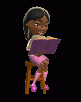 Girl Reading Book Animation Cool Image Cool Image