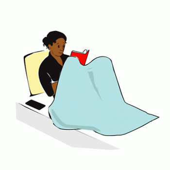 Girl Reading Book Animation Nice Animate Image