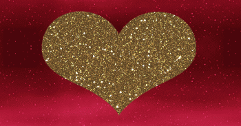 Gold Heart Glitter Animated Gif