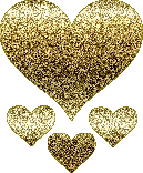 Gold Sparkly Heart Animation Hot Sweet