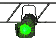 Green Stage Light Animated