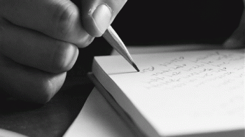Hand Writing Close Up Animated Gif