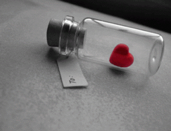 Heart In Glass Bottle Animated Gif Image