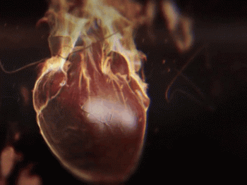 Heart On Fire Animated Gif