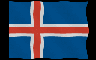 Icelandic Flag Waving Gif Animation Sweet