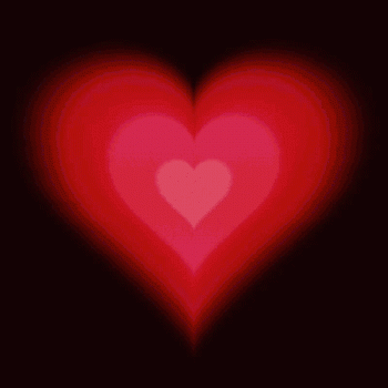 Large Glowing Red Heart Animation Gif