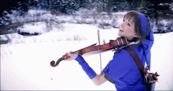 Lindsey Stirling Playing Violing Animated Gif