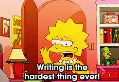 Lisa Simpson Writing Animated Gif