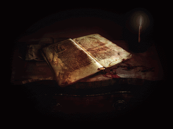 Old Spell Book Candle Mood Witch Magic Animated Gif