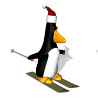 Penguin Skiing Animation