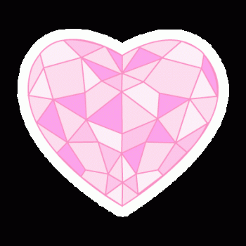 Pink Crystal Animated Heart Gif