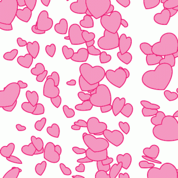 Pink Hearts Falling Animated Gif