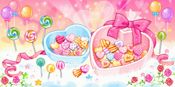 Pink Kawaii Cute Hearts Animated Gif