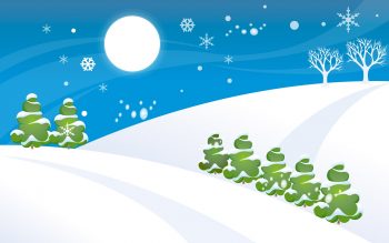 Simple Christmas Snow World Download Full HD Wallpaper