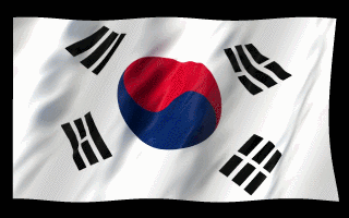 South Korea Flag Waving Animated Gif Super