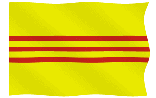 South Vietnam Flag Waving Animated Gif Super