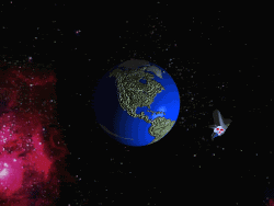 Spaceshuttle Orbiting Earth Animation Cool Image