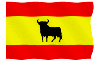 Spain Flag Bull Waving Animated Gif Cool