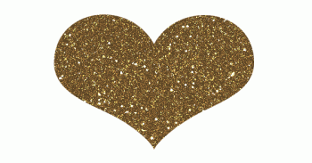 Sparkling Gold Heart Animated Gif