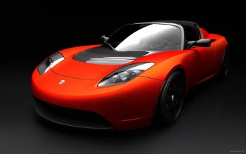 Tesla Roadster Sports Car Full HD Wallpaper Download
