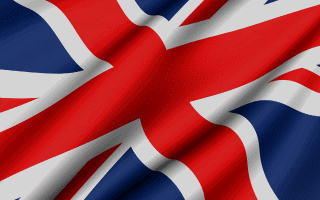 UK British Flag Waving Animated Gif Pure