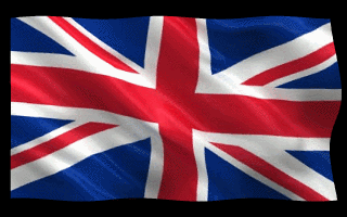 UK British Flag Waving Animated Gif Super