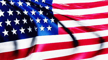 USA American Flag Waving In Wind Real Close Up Animated Gif