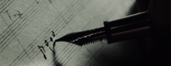 Writing Music Notes Pen Animated Gif