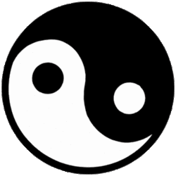 Ying Yang Classic Black White Spinning Animated Gif