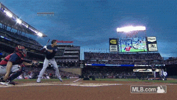 Amazing Home Run Hit Baseball Animated Gif