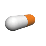 Animated Pill Orange Tablet Hot