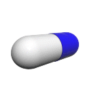 Animated Pill Redblue Tablet Hot