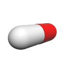 Animated Pill Redwhite Tablet Hot