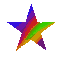 Animated Rainbow Star Hot