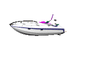 Animated White Speed Boat
