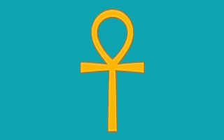 Ankh Gold Blue Symbol Moving Animated Gif Love